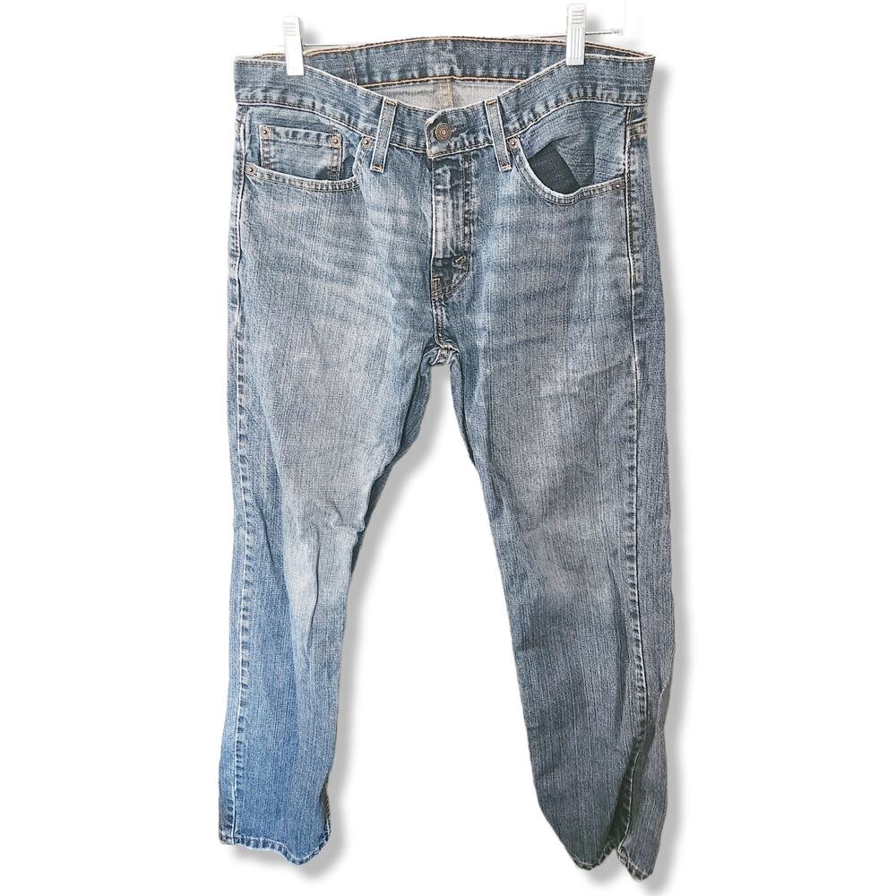 Levi's 559 Relaxed Straight Blue Jeans Medium whiskered men's 30X30 (32X29)